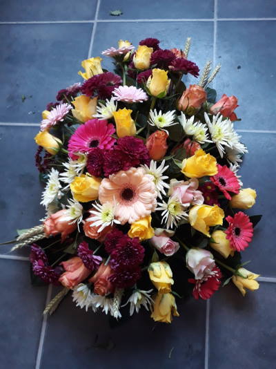 Foto van een bloemstuk gemaakt bij Bloemschikken bij Mirian